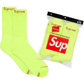 Green Supreme Hanes® Crew Socks (4 Pack) Socks | Supreme 536RW